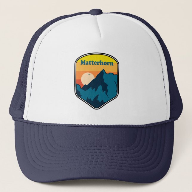 Matterhorn Schweiz Italien Sunrise Truckerkappe (Vorderseite)