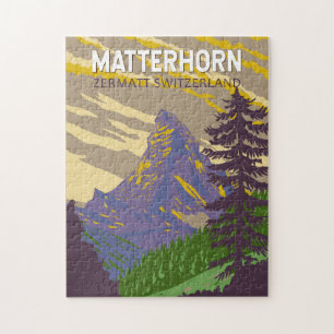 Matterhorn Schweiz Reise Kunst Vintage
