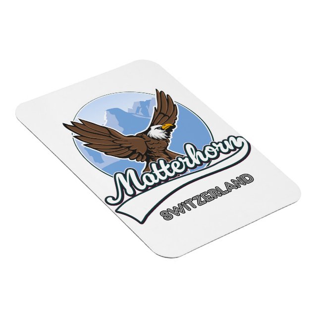 Matterhorn Schweiz Reise Logo Magnet (Rechte Seite)