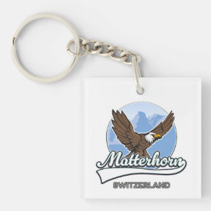Matterhorn Schweiz Reise Logo Schlüsselanhänger