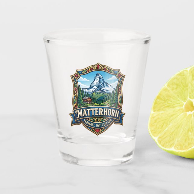 Matterhorn Schweiz Schnapsglas (Vorderseite)