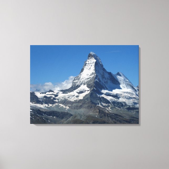 Matterhorn Schweizer Alpen überwinterte Canvas Leinwanddruck (Vorderseite)