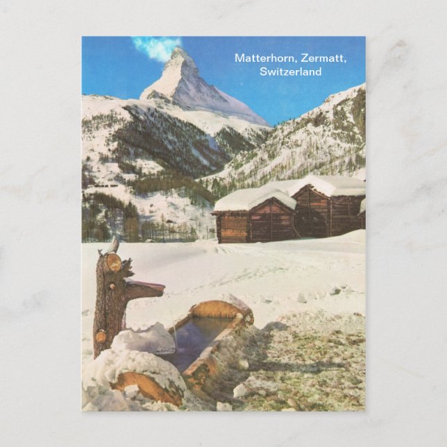 Matterhorn, Zermatt, Schweiz Postkarte (Vorderseite)