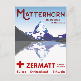Matterhorn, Zermatt, Schweiz, Postkarte
