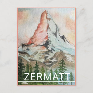 Matterhorn Zermatt Schweiz Reise Postkarte