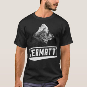 Matterhorn Zermatt Schweiz Skiferien Berg T-Shirt