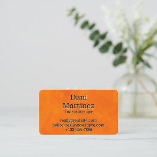 Mattes Orange Luxe Visitenkarte