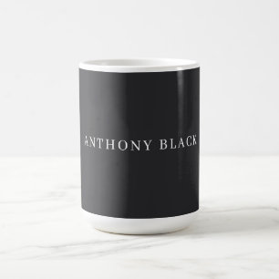 Mattes Schwarz Minimalist Einfach Elegant Klassisc Kaffeetasse