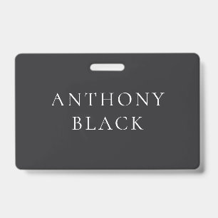 Mattes Schwarz Minimalistisches Einfaches Elegante Ausweis