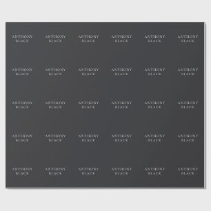 Mattes Schwarz Minimalistisches Einfaches Elegante Geschenkpapier