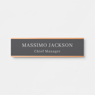 Mattes Schwarz Professionell Schlicht Modern Elega Türschild