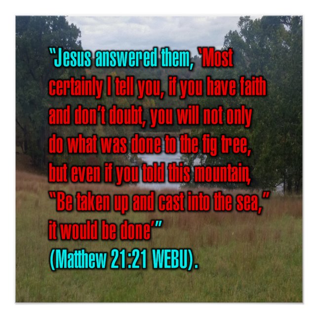 Matthäus 21:21 WEBU Poster (Vorderseite)