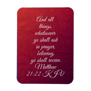Matthäus 21:22 KJV Bibelvers  Magnet