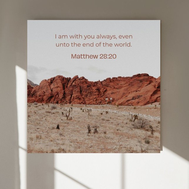 Matthäus 28:20 KJV-Wandkunst – Schriftplakat Poster (Von Creator hochgeladen)