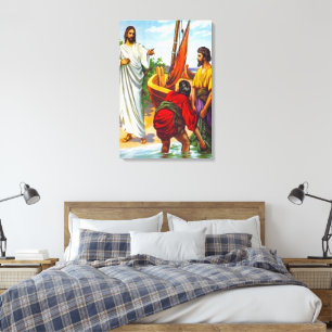 Matthäus 4,18-22 Jesus beruft Fischer 2 Leinwand