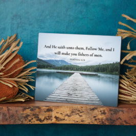 Matthäus 4:19 Jesus sagte: Folgt mir, Bibelvers Fotoplatte