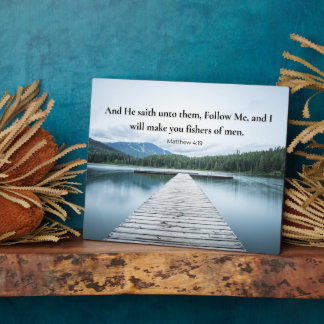 Matthäus 4:19 Jesus sagte: Folgt mir, Bibelvers Fotoplatte