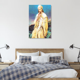 Matthäus 4,1-11 Satan versucht Jesus Wrap Canvas Leinwanddruck