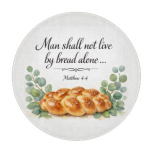 Matthäus 4:4 Challah Brett, messianisch-jüdisches Schneidebrett