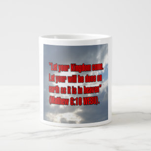 Matthäus 6:10 WEBU Mug Jumbo-Tasse