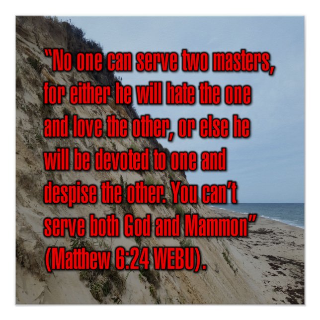 Matthäus 6:24 WEBU Poster (Vorderseite)