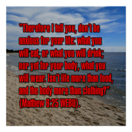 Matthäus 6:25 WEBU Poster