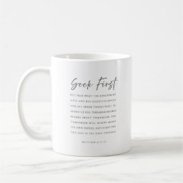 Matthäus 6:33-34 Suche zuerst das Reich Gottes Kaffeetasse