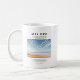 Matthäus 6:33-34 Suche zuerst das Reich Gottes Kaffeetasse