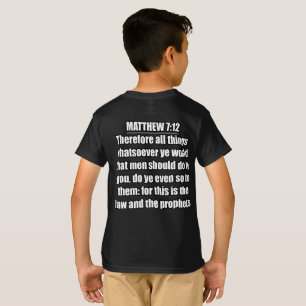 Matthäus 7:12 KJV Bibelvers-Typografie T-Shirt