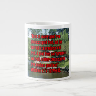Matthäus 7:17-18 WEBU Mug Jumbo-Tasse