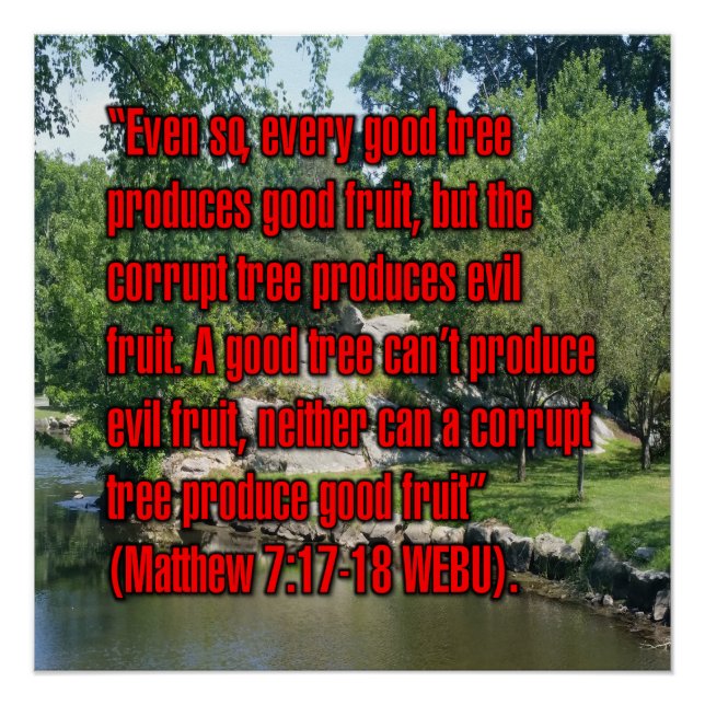 Matthäus 7:17-18 WEBU Poster (Vorderseite)