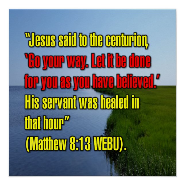 Matthäus 8:13 WEBU Poster (Vorderseite)