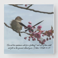 Matthew 10:29 Bibelverse Wall Clock