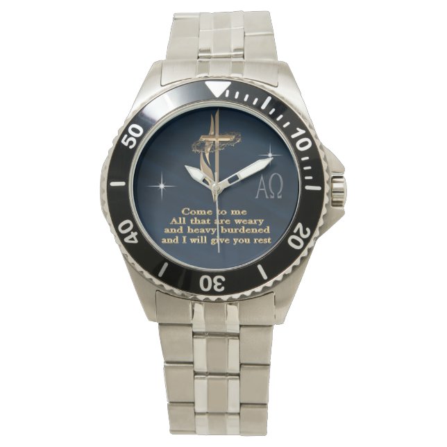 Matthew 11:28 armbanduhr (Vorderseite)