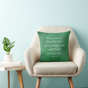 Matthew 11:28 Bibel Verse für Komfort und Kraft Kissen