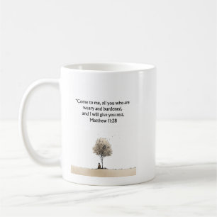 Matthew 11:28 Christlicher Becher   Ermutigungsges Kaffeetasse