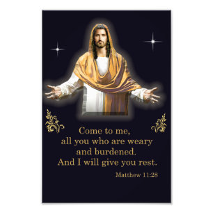Matthew 11:28 fotodruck
