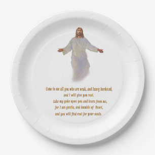 Matthew 11:28 Geschenke Pappteller