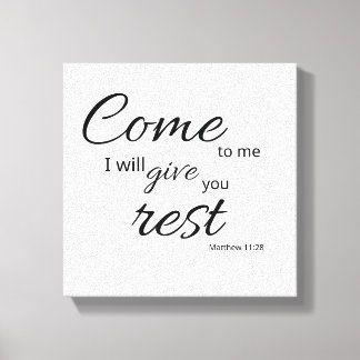 Matthew 11:28 Leinwand | Dir Ruhe geben