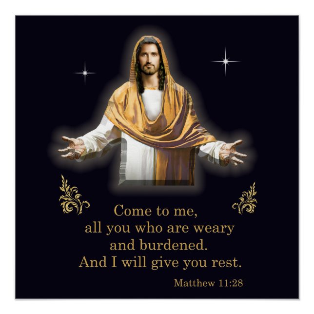 Matthew 11:28 poster (Vorderseite)