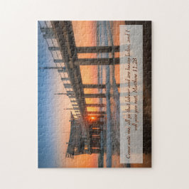 Matthew 11:28 Sunset Pier