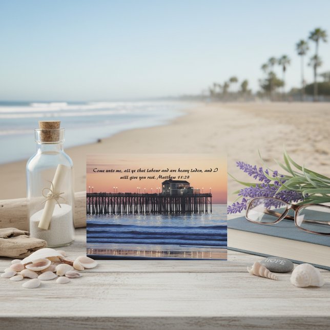 Matthew 11:28 wird bald gut postkarte (Von Creator hochgeladen)