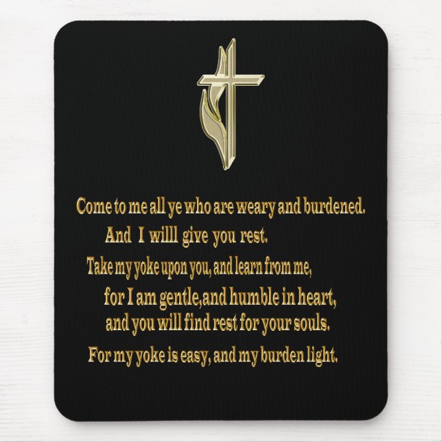 Matthew-11:28Mausunterlage Mousepad (Vorne)