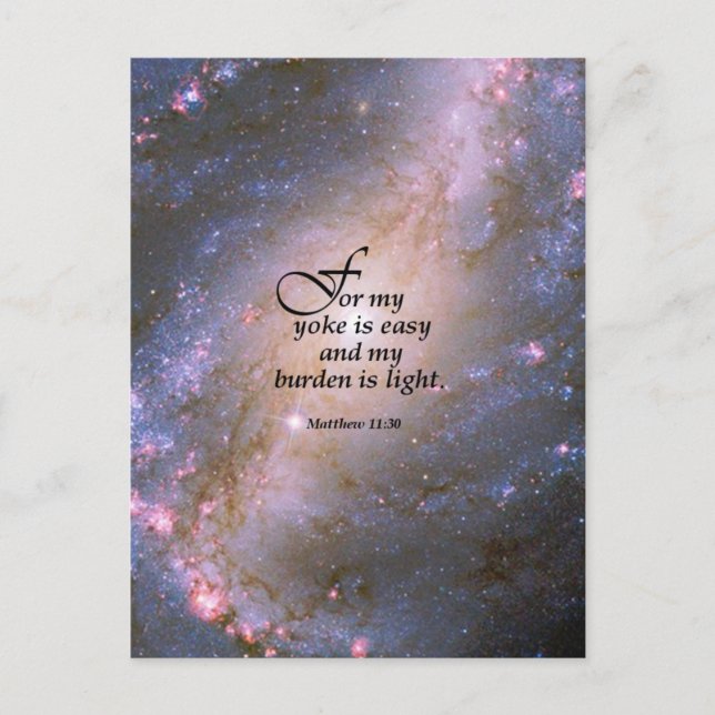 Matthew 11:30 postkarte (Vorderseite)
