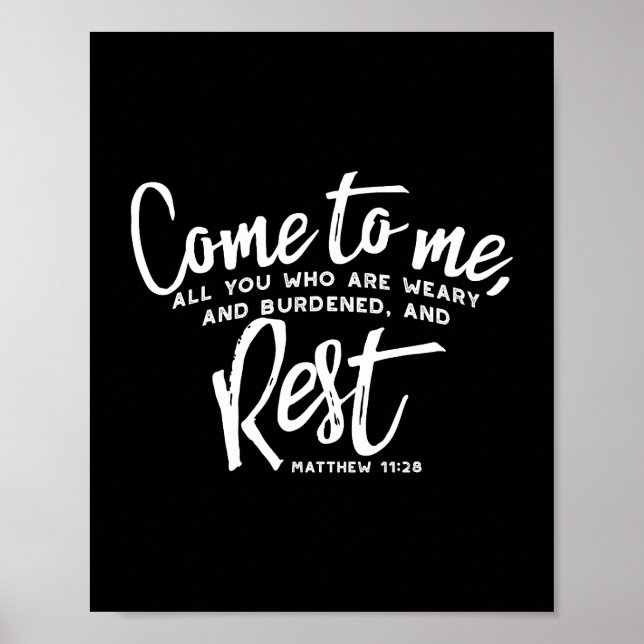 Matthew 11 Bibelverse Poster (Vorne)