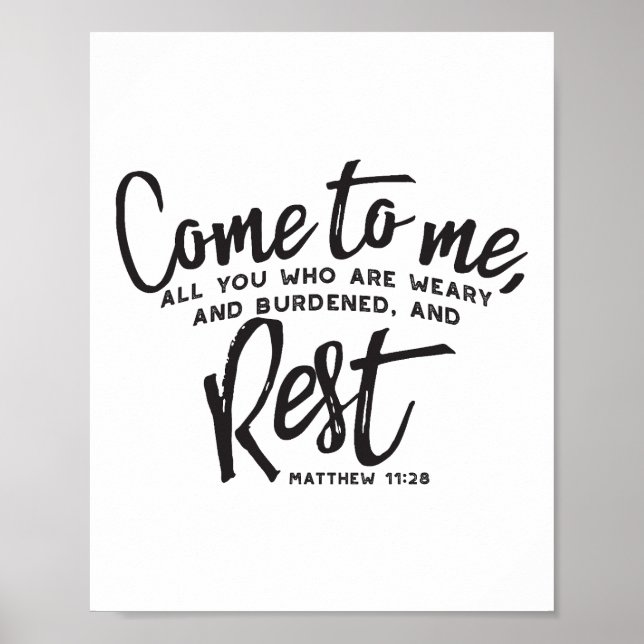 Matthew 11 Bibelverse Poster (Vorne)