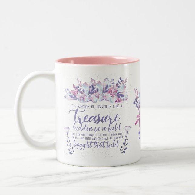 Matthew-13:44 christliche Tassen-Edelsteine Zweifarbige Tasse (Links)