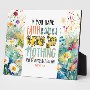 Matthew 17:20 Der Glaube als Senf-Bibelverse Fotoplatte