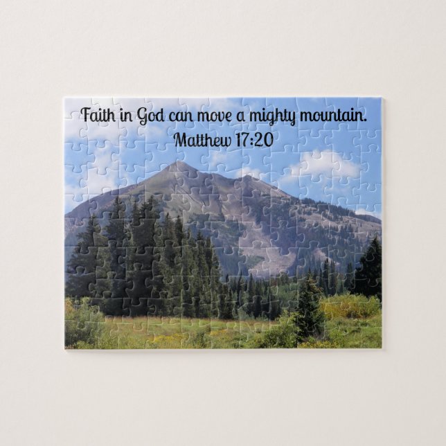 Matthew 17:20 Der Glaube an Gott kann einen mächti (Horizontal)