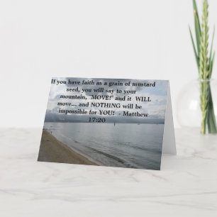 Matthew 17:20 - Motivierend Inspirationsangebot Karte